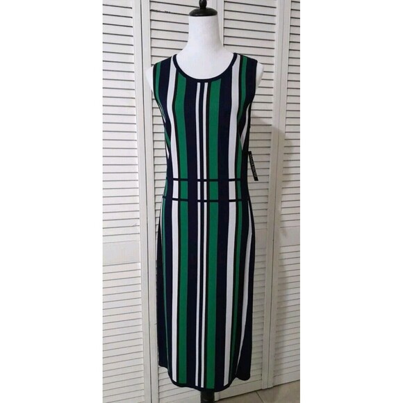 New NY & Company  Dress  Green Multi Womens L - Picture 1 of 12